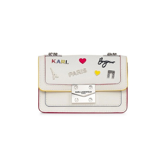 Karl Lagerfeld Corinne Leather Shoulder Bag - white - Picture 1 of 5